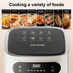 Hicloud 7.5QT Air Fryer, 1600W Multifunction Airfryer with Visible Window, Adjustable Time＆Temperature, Nonstick, 85% Less Oil, 100Pcs Liner