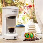 Mixpresso Single Serve Coffee Brewer, K Cup Compatible & Ground Coffee, White