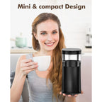 Jesslyn 2-in-1 Single Serve Coffee Maker, Compatible with K-Pods & Grounds, Fast Brew, Compact Design, 6-12oz