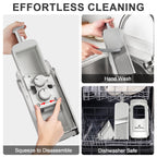 ONCE FOR ALL 5-in-1 Vegetable Slicer with Container - Adjustable Mandoline Chopper, Slicer, Dicer, Grater for Kitchen, Stainless Steel with 0.1-8mm Thickness & Dishwasher Safe Food Prep Tool