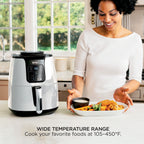 Ninja Air Fryer 4-Qt, 3-in-1, Air Fry Reheat Dehydrate, Nonstick, Dishwasher Safe, Compact, AF100WMWH White