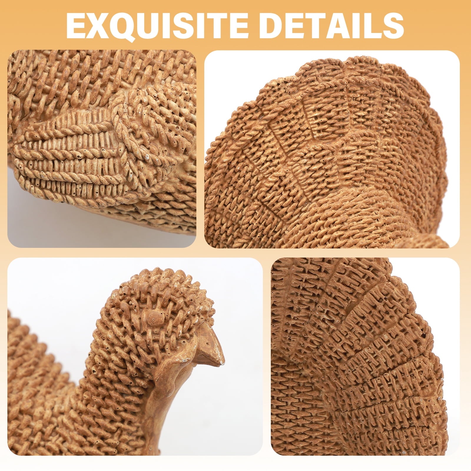 Ayieyill Thanksgiving Turkey Decor, Fall Decorations for Home, Rustic Turkey Thanksgiving Decorations and Fall Table Centerpiece