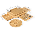 BN-LINK Charcuterie Board Set, 3 Drawers Large Bamboo Cheese Board & Platter with Accessories, House Warming Gift & Holiday Gift