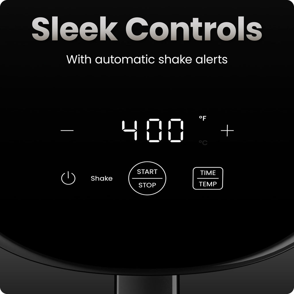 Chefman TurboFry 2-Quart Digital Air Fryer, Compact Design for Quick Meals, Dishwasher-Safe – Black