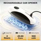 Electric Can Opener, One-Touch Automatic, Cordless Rechargeable, Hands-Free Kitchen Gadget, Smooth Edge Cutter