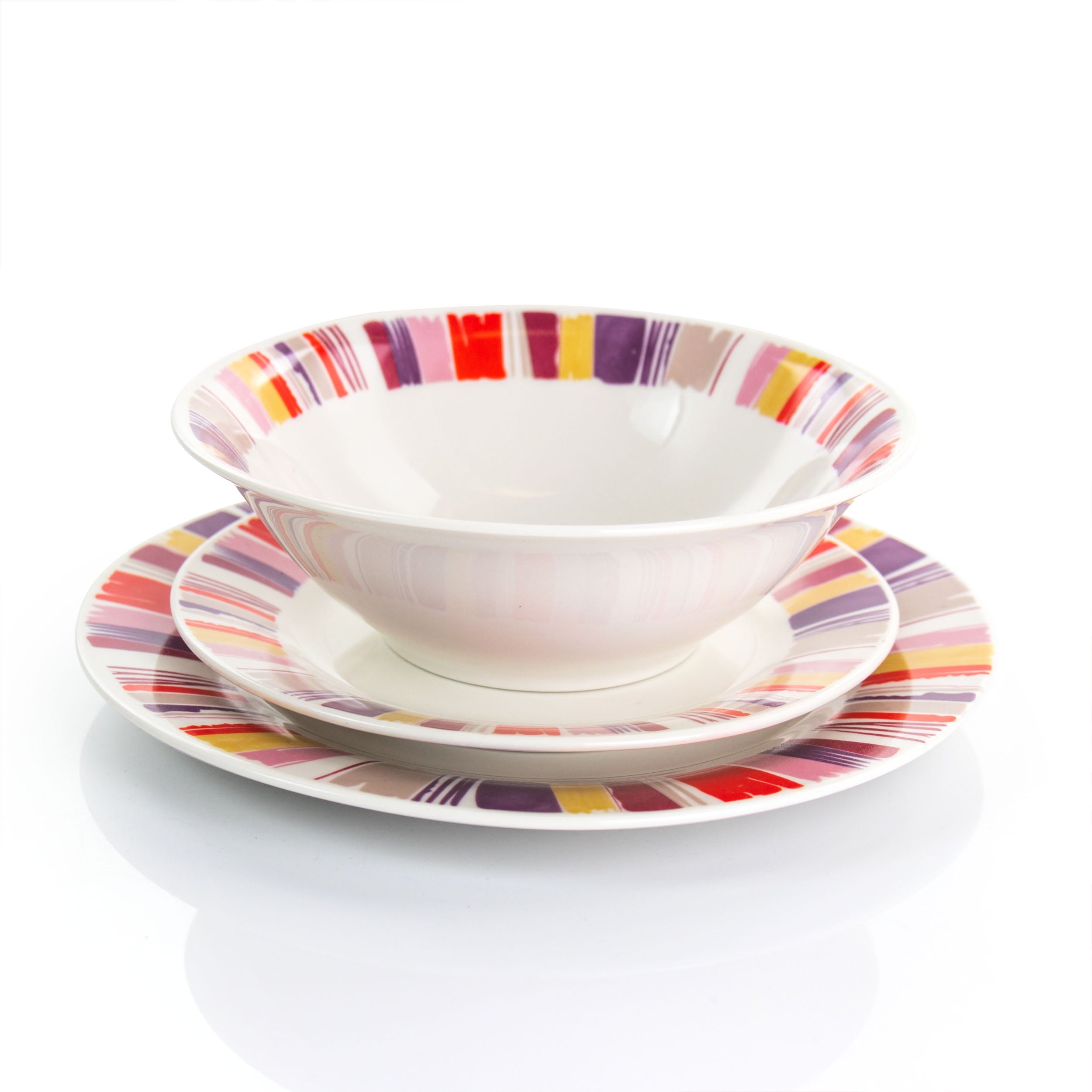 Gibson Home Orleans 12 Piece Ceramic Dinnerware Set