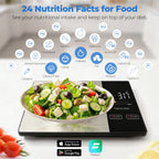 Smart Food Scale with Nutritional Calculator App, Digital Kitchen Food Scale 11lb, Calorie Scale for Weight Loss and Meal Prep with Tare Function