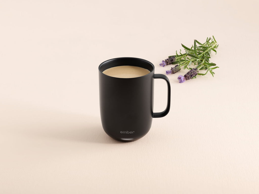 Ember Temperature Control Smart Mug 2, 14 oz, Black, Up To 1.5-hr Battery Life - App Controlled Heated Coffee/Tea Mug - Improved Design