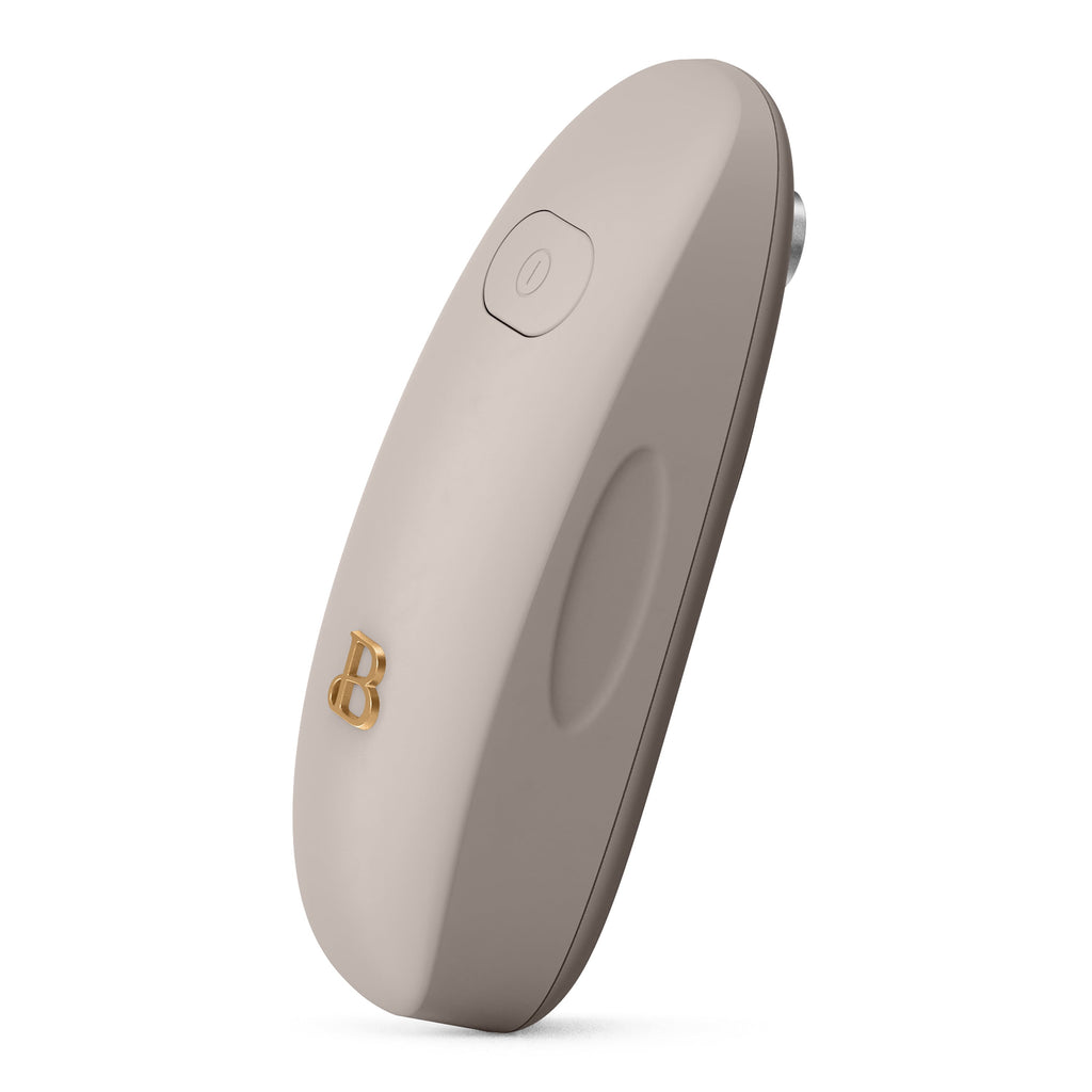 Beautiful Hands-Free Battery Operated Electric Can Opener, Porcini Taupe by Drew Barrymore