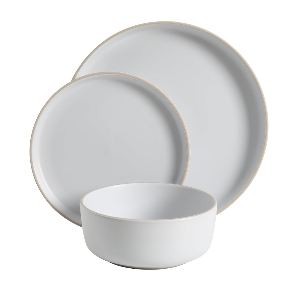 Gibson Home Everyday Essential White Dinnerware Set, 12-Piece Set