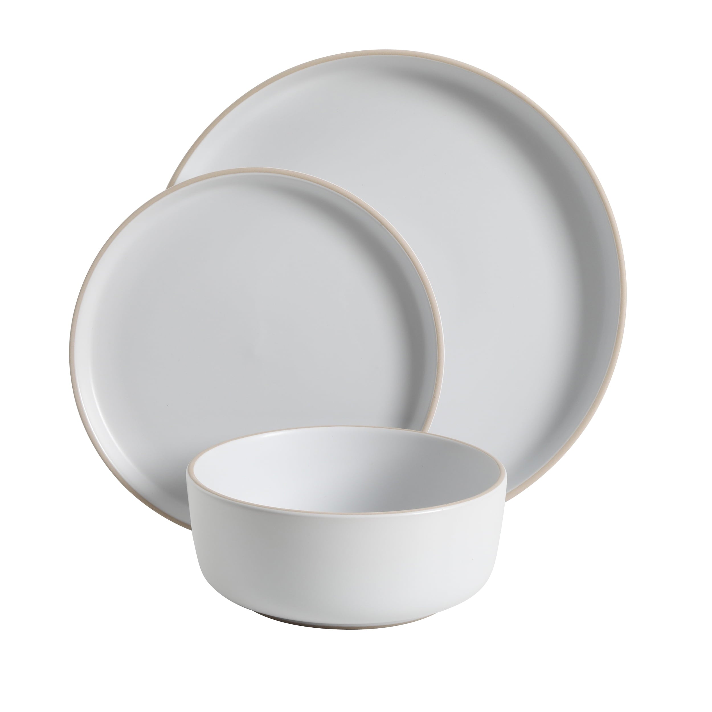 Gibson Home Everyday Essential White Dinnerware Set, 12-Piece Set