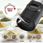 Electric Salt and Pepper Grinder Set, OGEDNAC Automatic Electronic Spice Mill Shakers with USB Rechargeable, LED Light, Adjustable Coarseness, One Hand Operated, Stainless Steel
