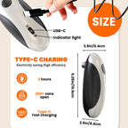 Rechargeable Electric Can Opener - Smooth Edge, One-Touch Automatic Can Opener for Seniors & Arthritis, Type-C Fast Charge, Compact Portable Can Openers, Portable Kitchen Gadgets Fits Most Can Sizes