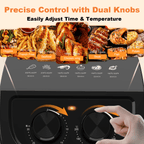 OSTBA 2.5QT Small Air Fryer, 1000W Compact Hot Air Fryer for 1-2 People, Oil-Free Countertop Air Fryer with Adjustable Temperature, 60-Min Timer, Nonstick Dishwasher-Safe Basket