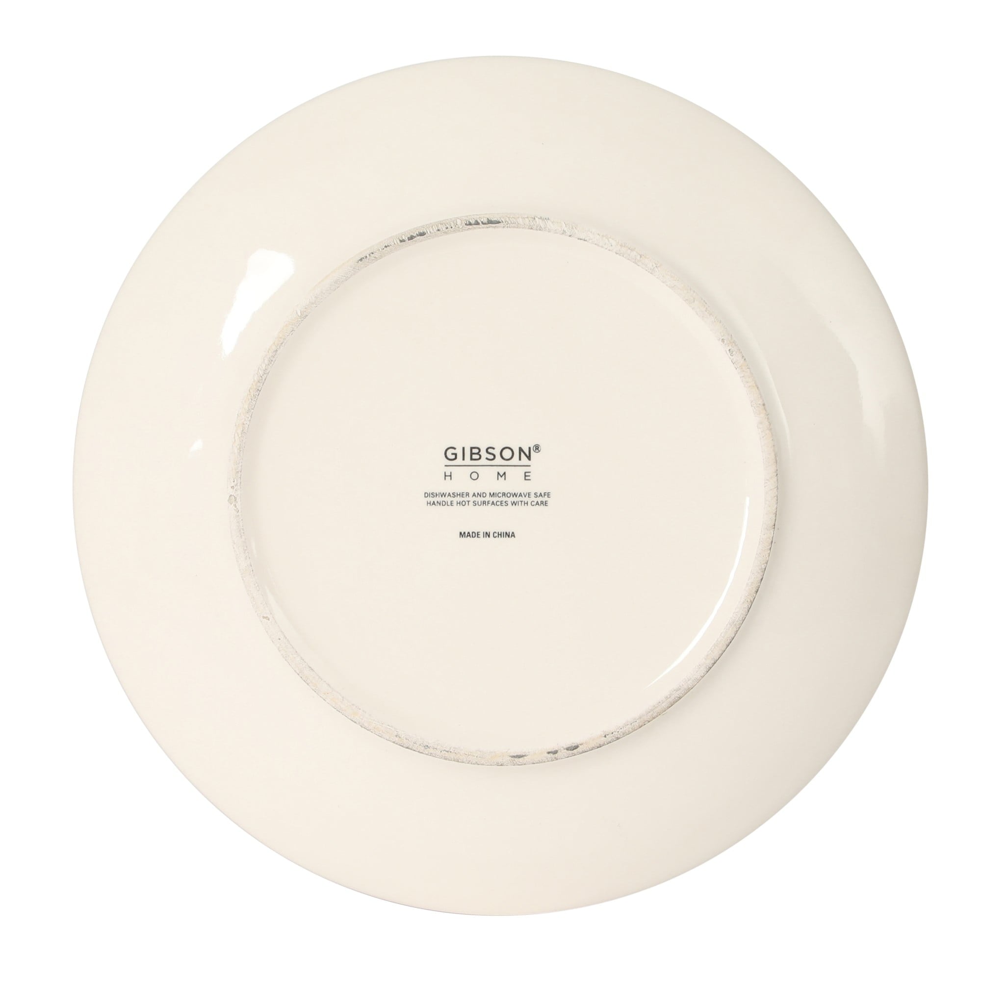 Gibson Home Stonebury 16 Piece Plates and Bowls Assorted Color Dishes - Handpainted Stoneware Dinnerware Set - Service for 4