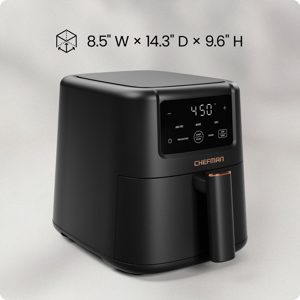 Chefman TurboFry 3-in-1 Air Fryer, 450°F Max Temp with 3.5 Qt. Nonstick Basket – Black