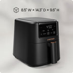 Chefman TurboFry 3-in-1 Air Fryer, 450°F Max Temp with 3.5 Qt. Nonstick Basket – Black