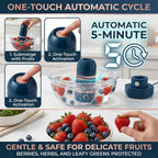 Pure pod Produce Cleaner - Portable Fruit and Vegetable Washing Machine, IPX7 Waterproof Cordless Device for Berries&Meat,OH-ion Food Purifier for Deep Cleaning ,Stainless steel electrode