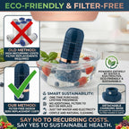 Pure pod Produce Cleaner - Portable Fruit and Vegetable Washing Machine, IPX7 Waterproof Cordless Device for Berries&Meat,OH-ion Food Purifier for Deep Cleaning ,Stainless steel electrode