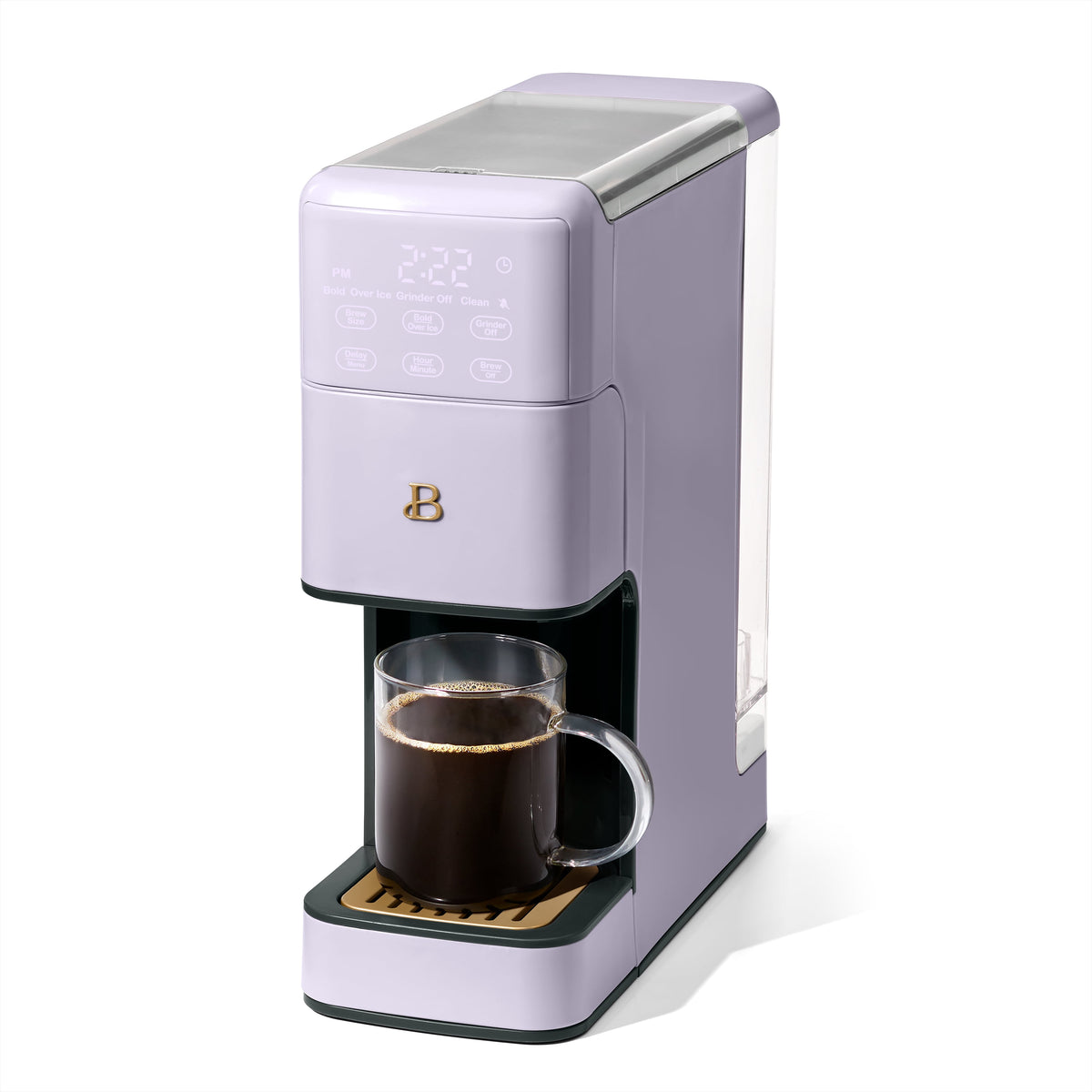Pastry Reside Perfect Grind™ Programmable Single Serve Coffee Maker with Build-In Grinder, White Icing by Drew Barrymore - Single Serve Coffee Maker