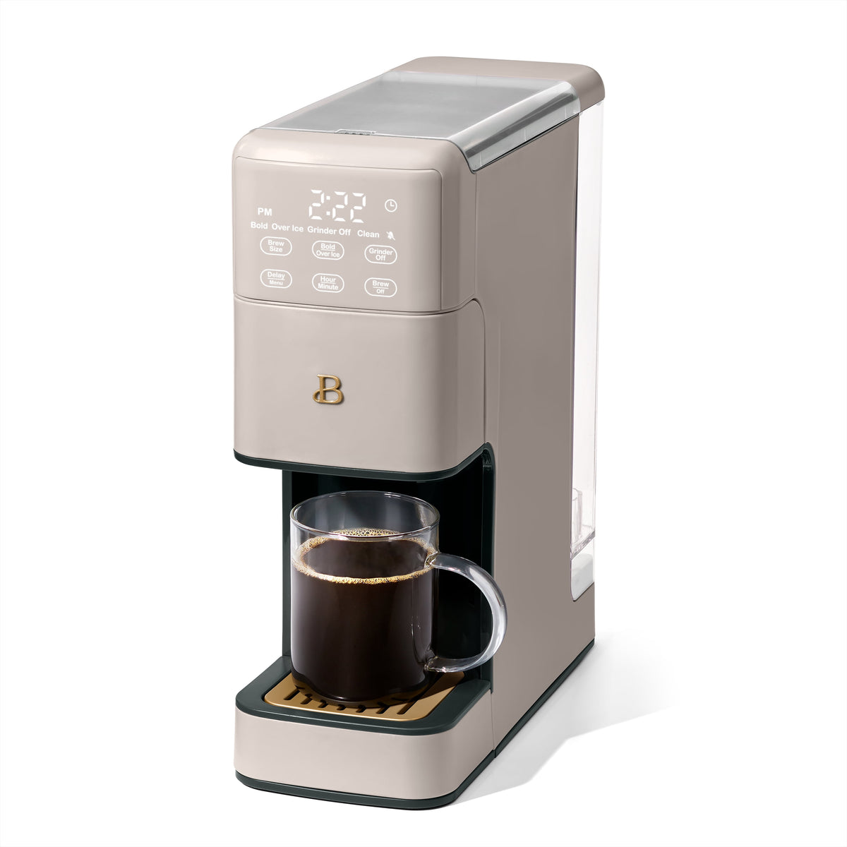 Pastry Reside Perfect Grind™ Programmable Single Serve Coffee Maker with Build-In Grinder, White Icing by Drew Barrymore - Single Serve Coffee Maker