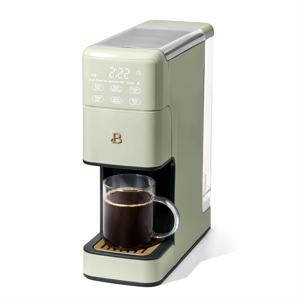 Pastry Reside Perfect Grind™ Programmable Single Serve Coffee Maker with Build-In Grinder, White Icing by Drew Barrymore - Single Serve Coffee Maker