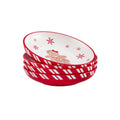 Bico Traditional Christmas Gingerbread Man Ceramic Holiday Dinner Bowls Set of 4, 35oz, for Pasta, Salad, Soup, Microwave & Dishwasher Safe, Scratch Resistant