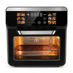 Bluebow 12QT Air Fryer Toaster Oven, 12-in-1 Multi-functional Color Touchscreen with Easy-view Windows, Less Oil Healthy Cooking for Home Kitchen Use
