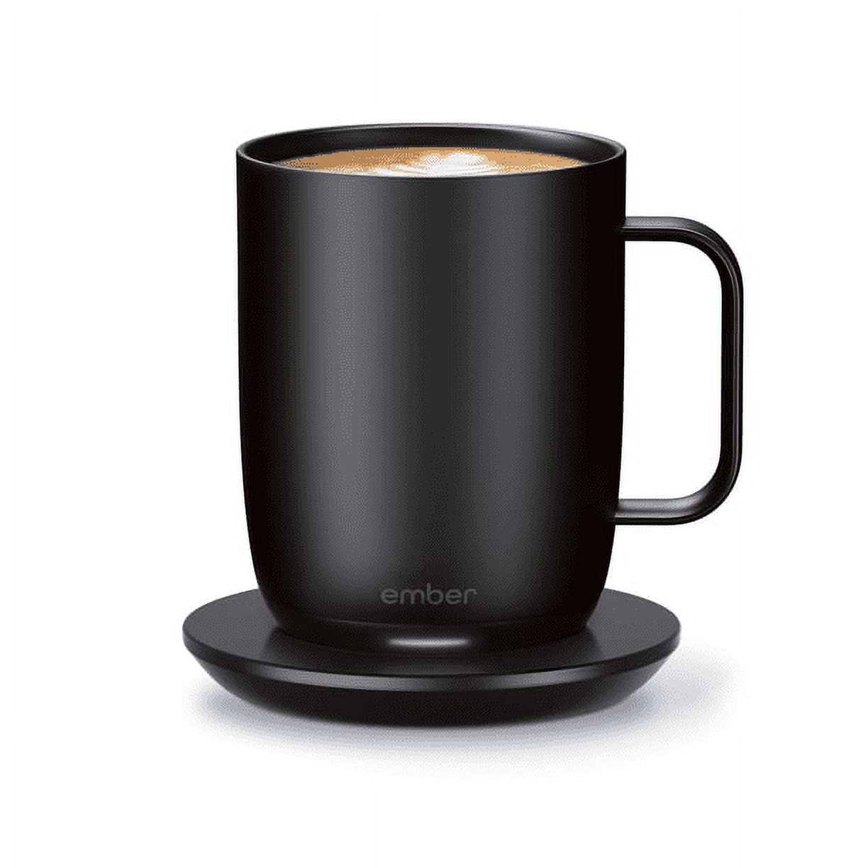 Ember Temperature Control Smart Mug 2, 14 oz, Black, Up To 1.5-hr Battery Life - App Controlled Heated Coffee/Tea Mug - Improved Design
