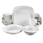 Gibson Hagen 30 Piece Porcelain Dinnerware White Set