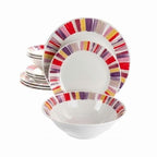Gibson Home Orleans 12 Piece Ceramic Dinnerware Set