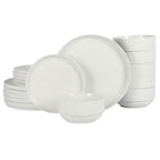 Gibson Home Modern Dining Kitchen Dinner Dishes - Rothenberg Porcelain 18 Piece Set, Service for 6