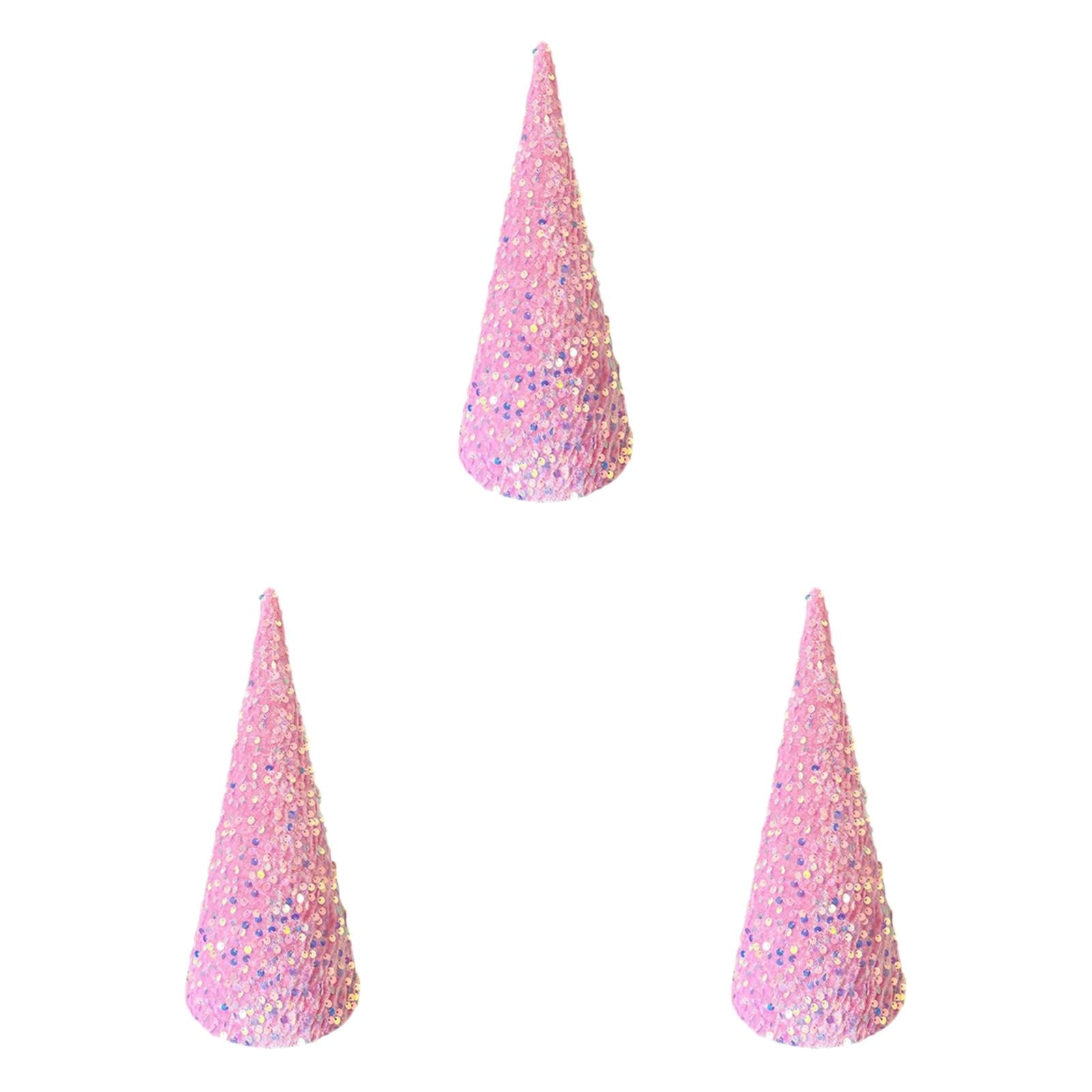 Pastry Reside Cone Tree Decorations,Velvet Sequin Christmas Trees Set for Tabletop Centerpiece, Holiday Tiered Tray Farmhouse Decor for Home, Entryway, Kitchen, Shelf, Party & Seasonal Displays - Kitchenware