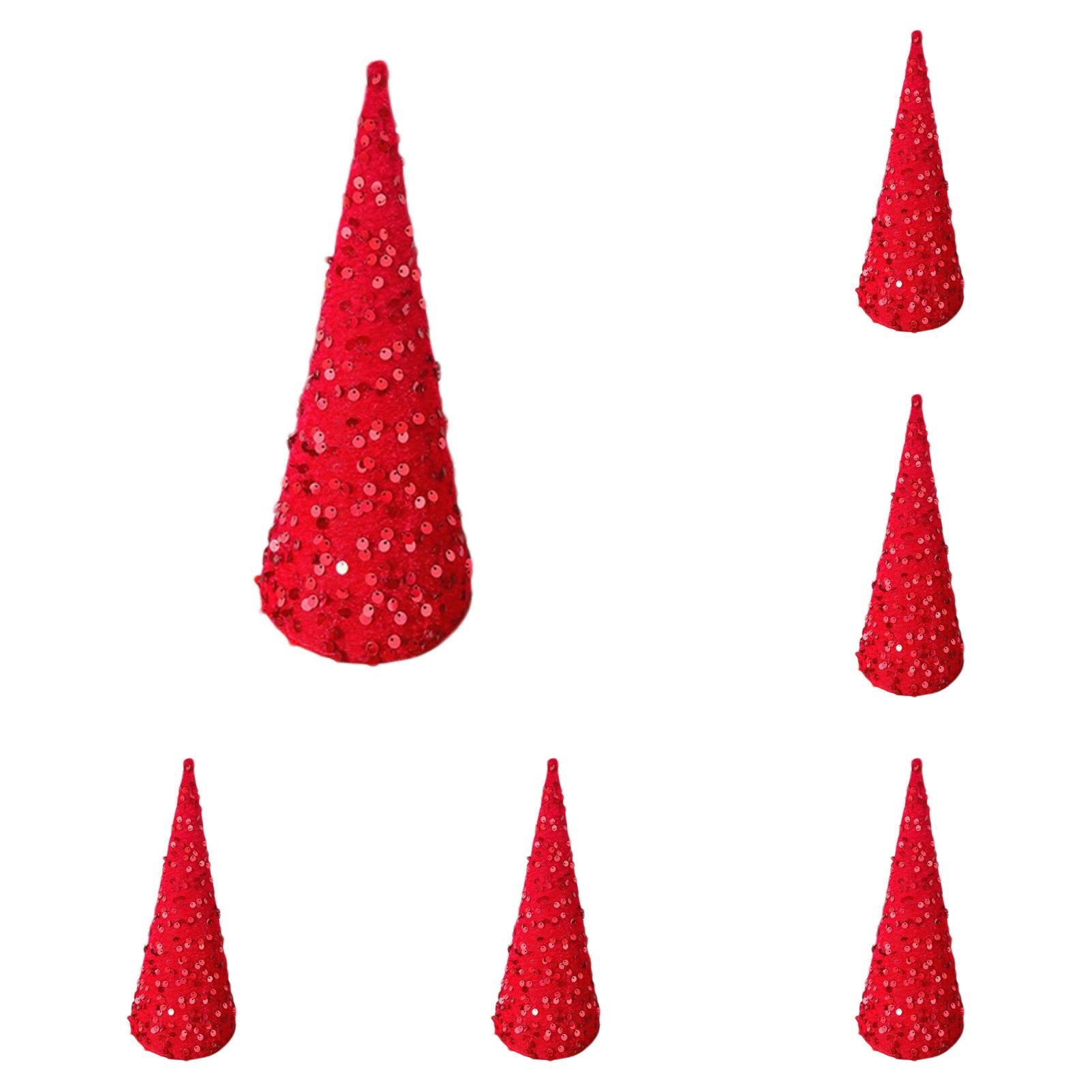 Glitter Cone Tree Decorations,Velvet Sequin Christmas Trees Set for Tabletop Centerpiece, Holiday Tiered Tray Farmhouse Decor for Home, Entryway, Kitchen, Shelf, Party & Seasonal Displays
