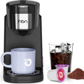HBN Single Serve Coffee Maker for K-Cups,Compact K Cup Pod Brewer Coffee Machine, 10oz Removable Reservoir Fast Brewing for Coffee, Tea, Hot Cocoa, Black