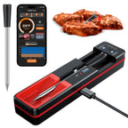 KAIPARA Smart Wireless Meat Thermometer with Ultra-Thin Probe, 24H Probe App Alerts Precise Temp Tracking, 6 Sensors Accuracy Digital Food Thermometer 0.5S Instant Read, for BBQ, Grill, Oven, Air Fry