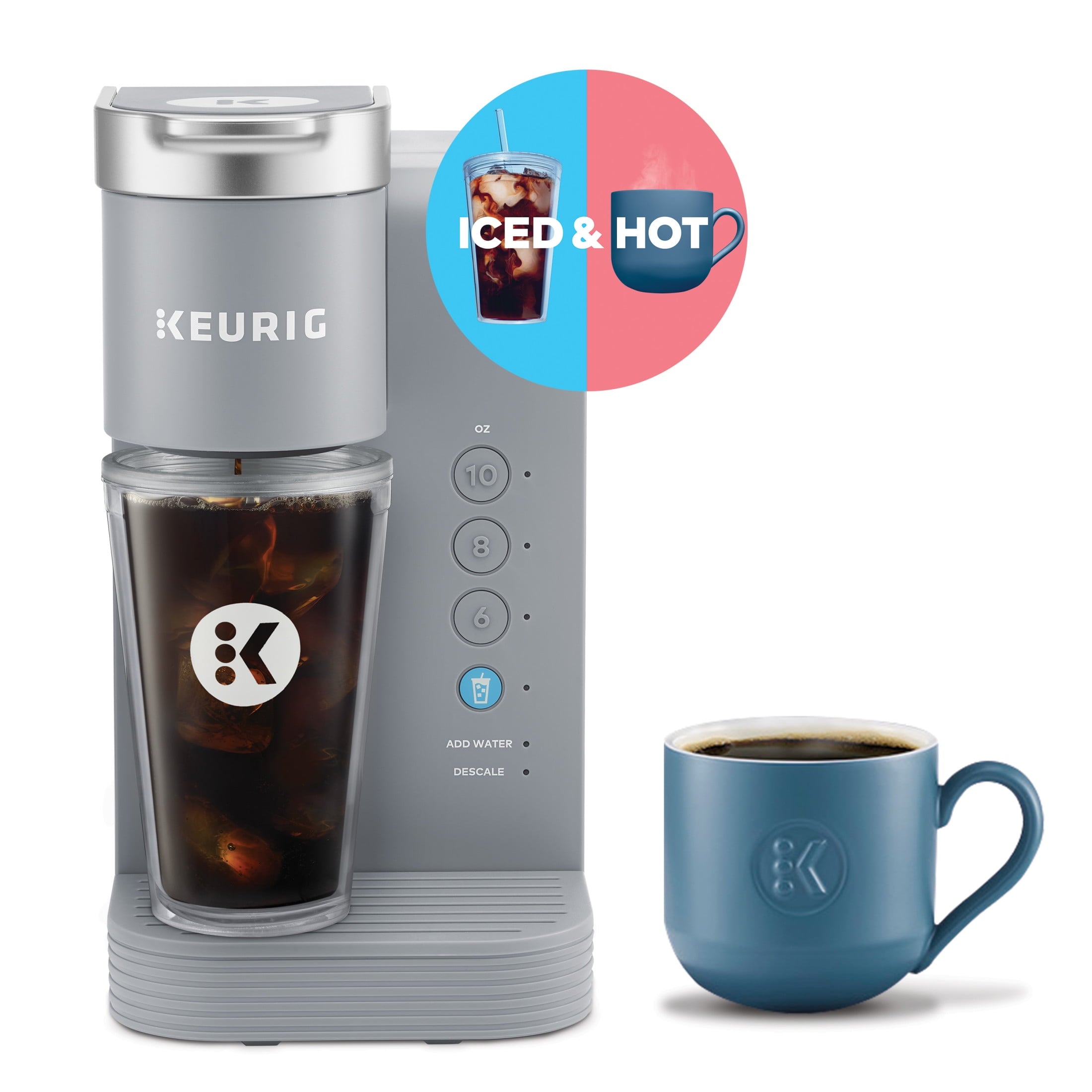Pastry Reside K-Express Essentials Plus, Iced and Hot Single-Serve K-Cup Pod Coffee Maker, Black - Coffee Maker