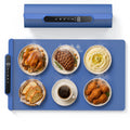 GOLDLEMON Warming Mat for Food, 24"x 16" Electric Warming Tray with 6 Temp Settings & 10H Timer, Auto Shut-Off, 300W Full Surface Heating for Buffet & Home, Blue