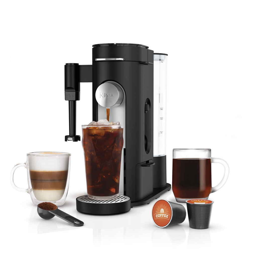 Pastry Reside Pods & Grounds Specialty Single-Serve Coffee Maker, K-Cup Pod Compatible, Built-In Milk Frother, PB051SG, Sage Green - Milk Frother