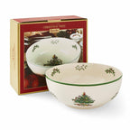 Portmeirion Spode Christmas Tree Serving Bowl - 9-Inch Serving Bowl for serving Pasta, Salad, Fruit, Side Dishes, Holiday Serving Dish, Earthenware - For Serving & Holiday Decor, Dishwasher Safe