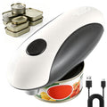 Electric Can Opener, One-Touch Automatic, Cordless Rechargeable, Hands-Free Kitchen Gadget, Smooth Edge Cutter