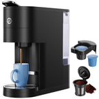 Sanerto Single Serve Coffee Maker Compatible with K Cup Capsules & Grounds,6-12oz Cup Size,1000W 120V, Black