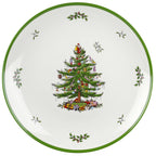 Spode Christmas Tree Melamine Round Platter - 14 Inch Shatterproof Serving Plate for Holiday Meals, Holiday Party - Festive Tableware for Indoor & Outdoor Use, Dishwasher Safe Christmas Dinnerware