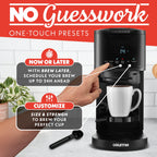 Gourmia 2-in-1 Coffee Maker, Single Serve Pod + 12 Cup Drip, K-Cup Compatible, Black