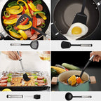 Aertyole Kitchen Utensils Set, 43 PCS Nylon Cooking Utensils Set, Kitchen Spatula Set with Stainless Steel Handles, Heat Resistant Non, Stick Kitchen Gadgets Tools, Pots and Pans Accessories