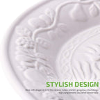 OVENTE Ceramic Oval Turkey Platter, White P4565W | Holiday Serving Plate for Thanksgiving & Christmas Dinner, Fall Table Centerpiece Tray for Entertaining, Easy-Clean