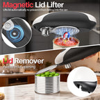 YARRAMATE Electric Can Opener, One-Touch Rechargeable Automatic Can Opener Fits All Cans Sizes-Smooth Edge for Kitchen with Storage Bag Portable for Travel