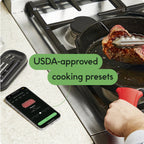 CHEF iQ Sense Smart Wireless Ultra-Thin Meat Thermometer, Unlimited Range, Bluetooth & Wifi, - 3 Probe Set with Smart Hub