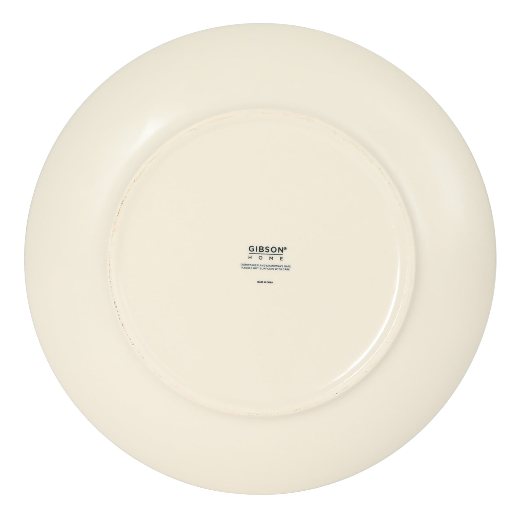 Gibson Home Admiral Hall 12-Piece Matte Stoneware Dinnerware Set – Dinner Plates, Salad Plates & Bowls with Blue Floral Pattern, Durable Everyday Dish Set, Microwave & Dishwasher Safe