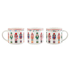 Bico Christmas Soldier Ceramic 19oz Holiday Mugs, Set of 4, for Coffee, Tea, Drinks, Microwave & Dishwasher Safe